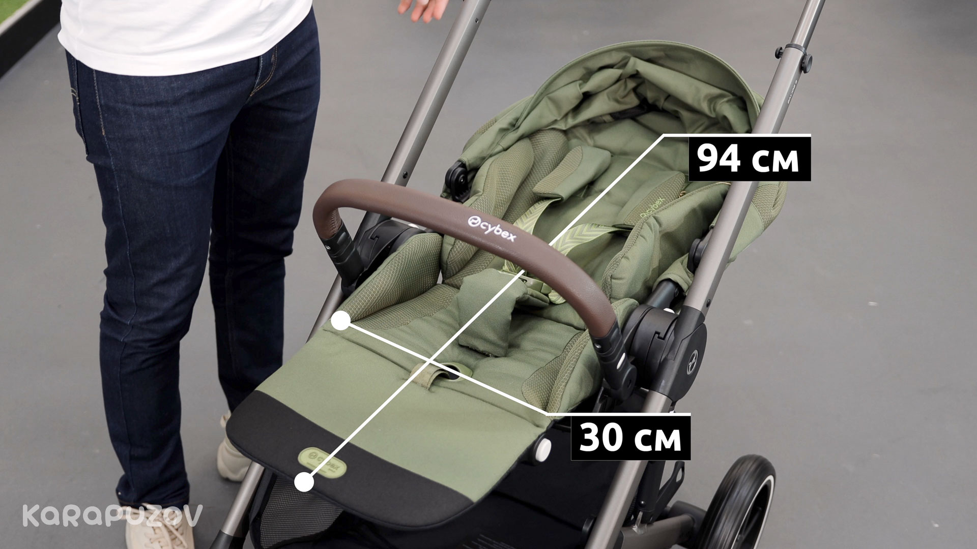 прогулянкова коляска Сайбекс Баліос 2025 розмір спального місця