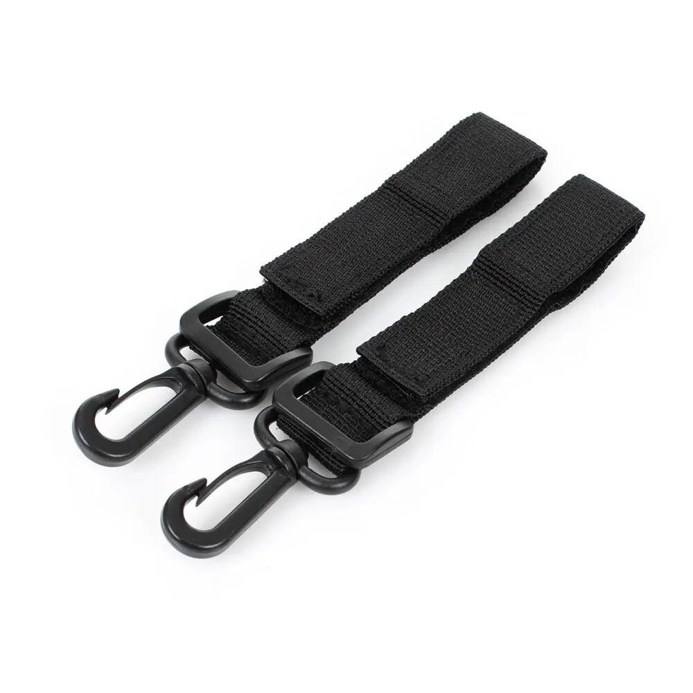 Універсальні гачки ABC Design Universal Changing Bag Attachment Black з ремінцями та карабінами