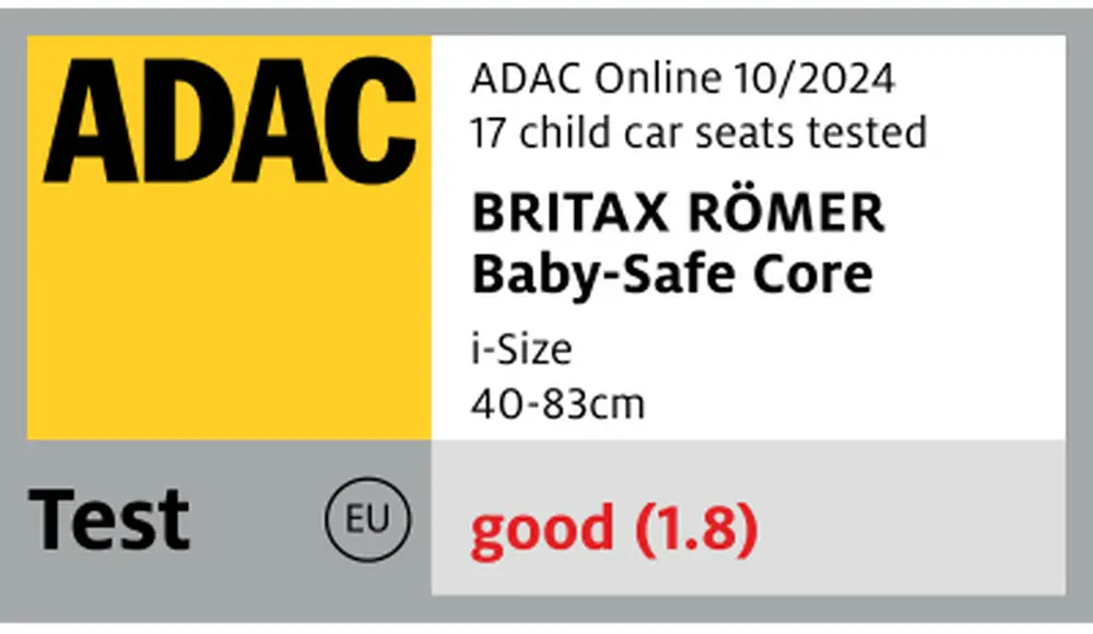 Britax Romer Baby-Safe Core: тест ADAC 10/2024, оценка «хорошо» (1.8)
