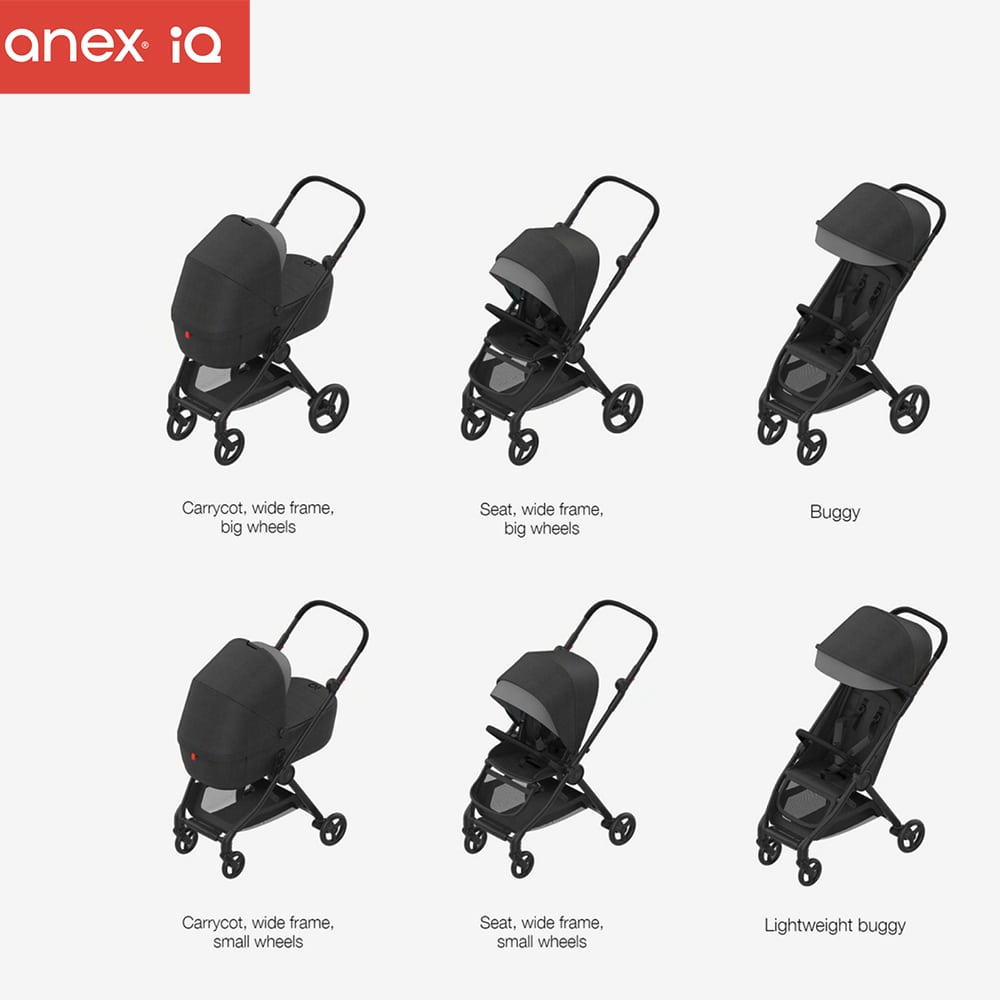 Anex iQ Basic детская коляска 2в1 с прогулочной коляской для путешествий в комплекте
