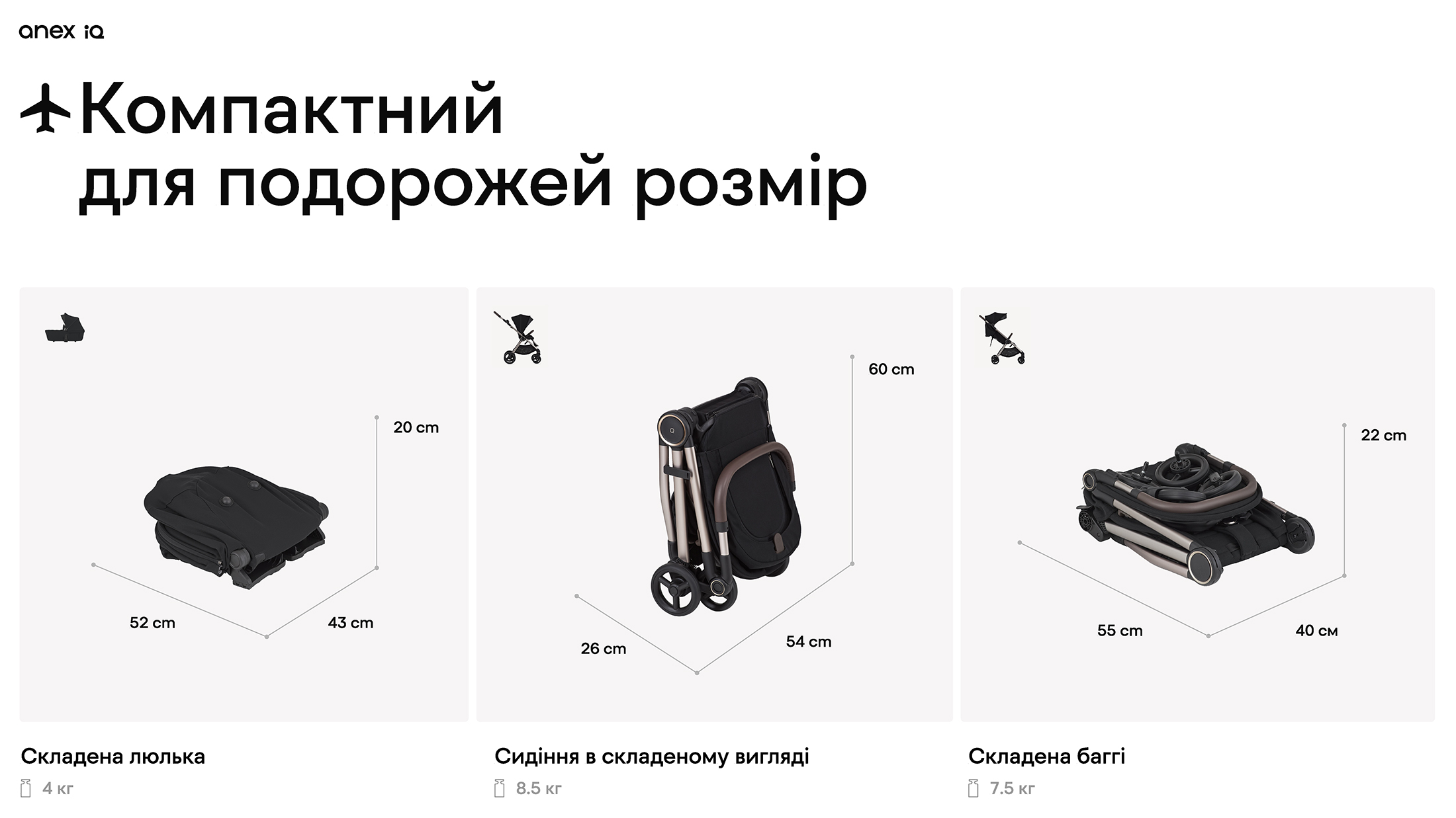 Компактний для подорожей розмір Anex iQ Basic