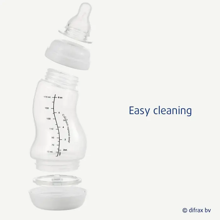 Пляшечка Difrax S-bottle 170 мл у розібраному вигляді