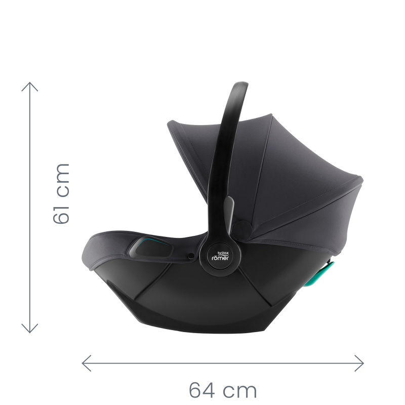 Размеры автокресла Britax Romer Baby-Safe Core, вид сбоку