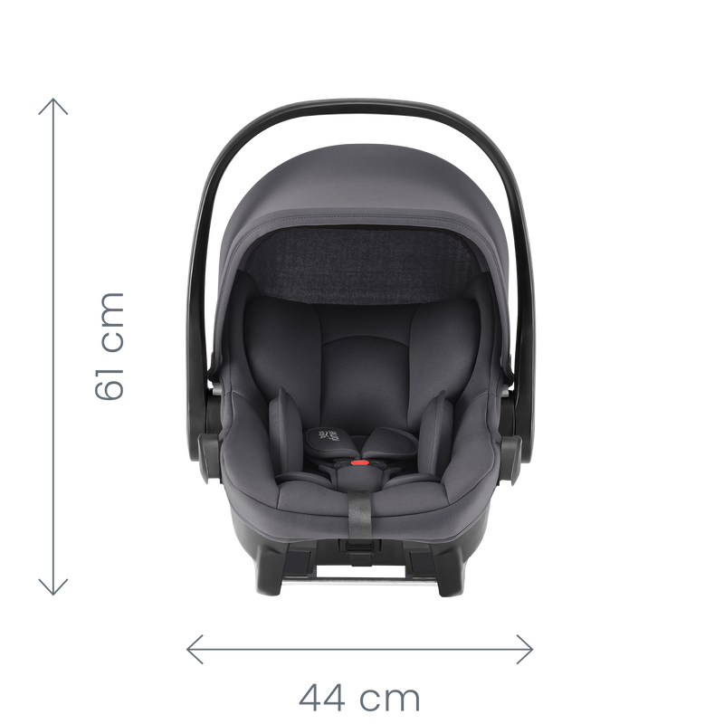 Размеры автокресла Britax Romer Baby-Safe Core, вид спереди