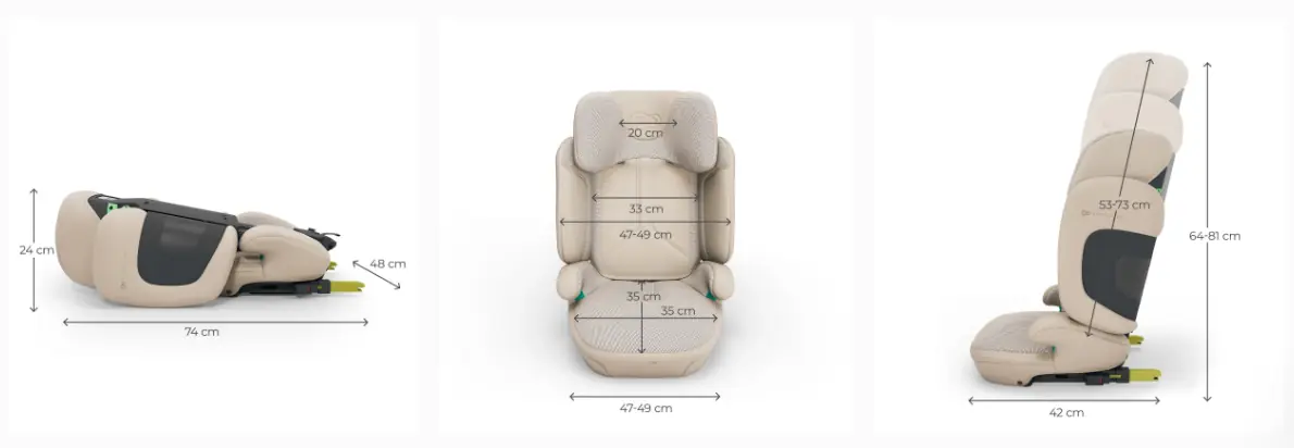 Kinderkraft Xpand 2 PRO i-Size - автокресло для детей (от 3.5 до 12 лет / 100 - 150 см), складная конструкция, с системой DUO EXPAND • Black (KCXPPR02BLK0000)
