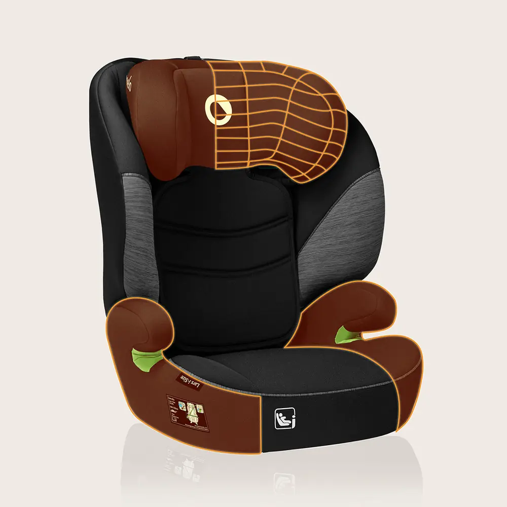 Схема автокресла Lionelo Lars i-Size с выделенным подголовником из Memory Foam