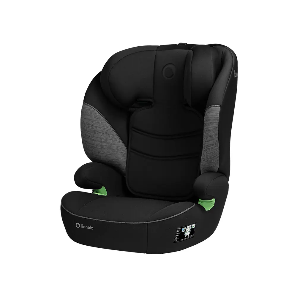 Автокресло Lionelo Lars i-Size Black Grey, вид в три четверти