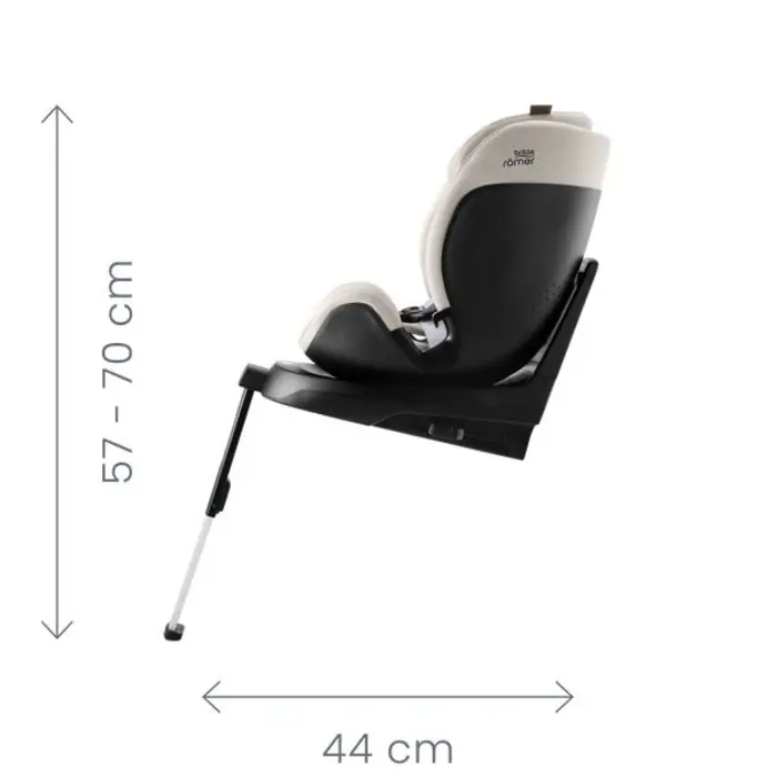Габарити та розміри, Britax Romer Swivel-Grow Max Air - поворотне дитяче автокрісло з активною вентиляцією (0 - 7 років / 40 - 125 см / 0-25 кг ), кріплення ISOFIX • Soft Taupe