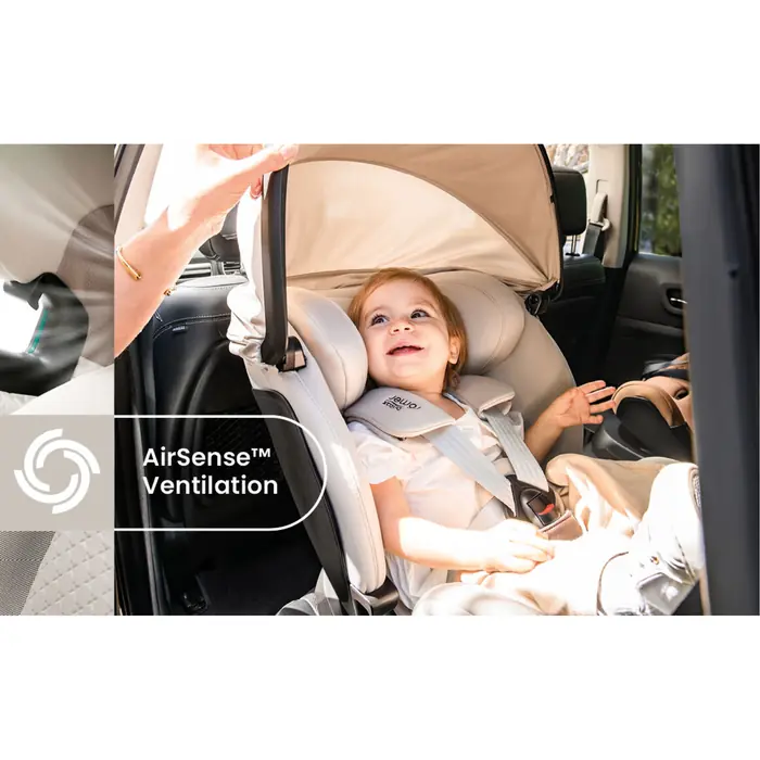 Система активної вентиляції AirSense, Britax Romer Swivel-Grow Max Air - поворотне дитяче автокрісло з активною вентиляцією (0 - 7 років / 40 - 125 см / 0-25 кг ), кріплення ISOFIX • Soft Taupe