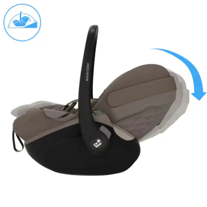 Розкладання в положення лежачи, Maxi-Cosi Pebble Slide Pro - автокрісло для немовля, автолюлька (від 0 до 24 місяців / 40 - 87 см) • Sapphire Sand