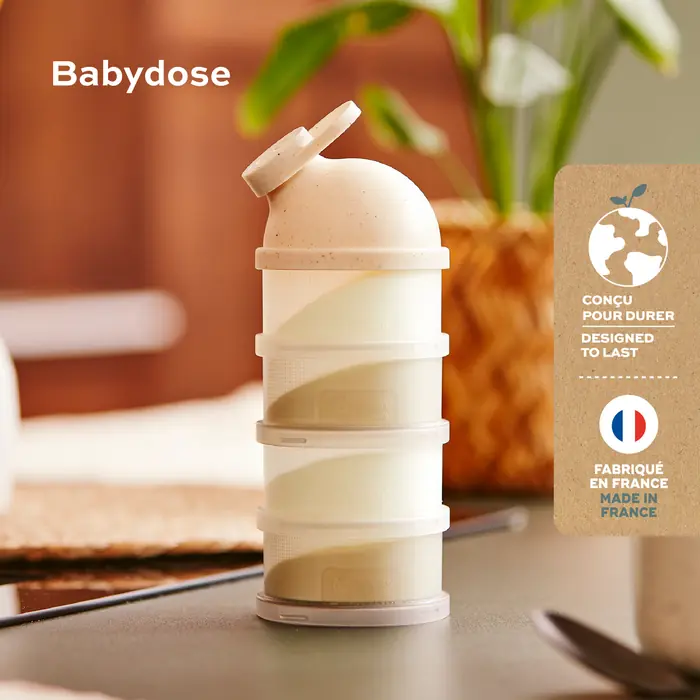 Прозрачный дизайн с отметками, Babymoov Babydose - дозатор сухой молочной смеси, 4 x 60 мл • Mineral Green
