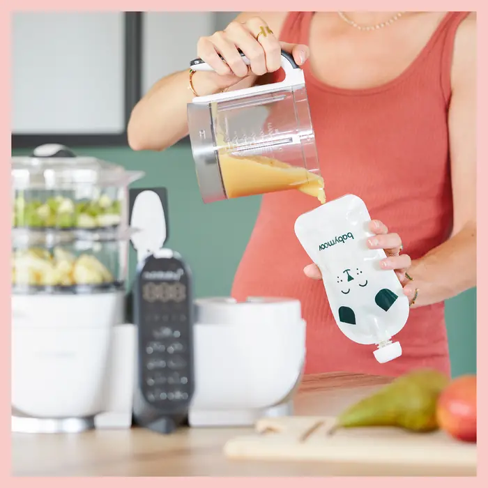 Удобное наполнение, Babymoov ISY Pouches - многоразовые пакеты для детского пюре, 150 мл, 20 шт