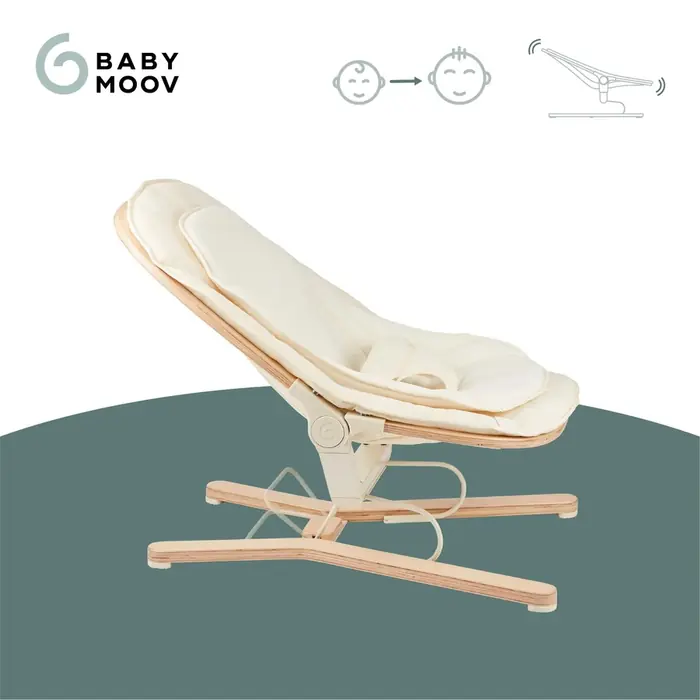 Кресло-шезлонг Babymoov Swoon Flow в режиме укачивания