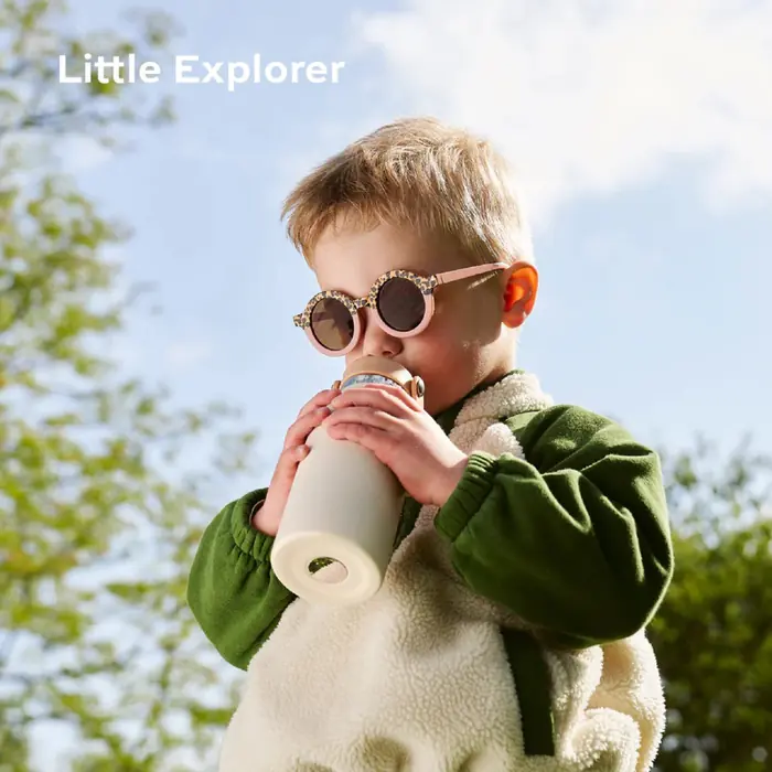 Дизайн для маленьких исследователей, Babymoov Little Explorer - детский термос с трубочкой из нержавеющей стали, 350 мл • Ivory