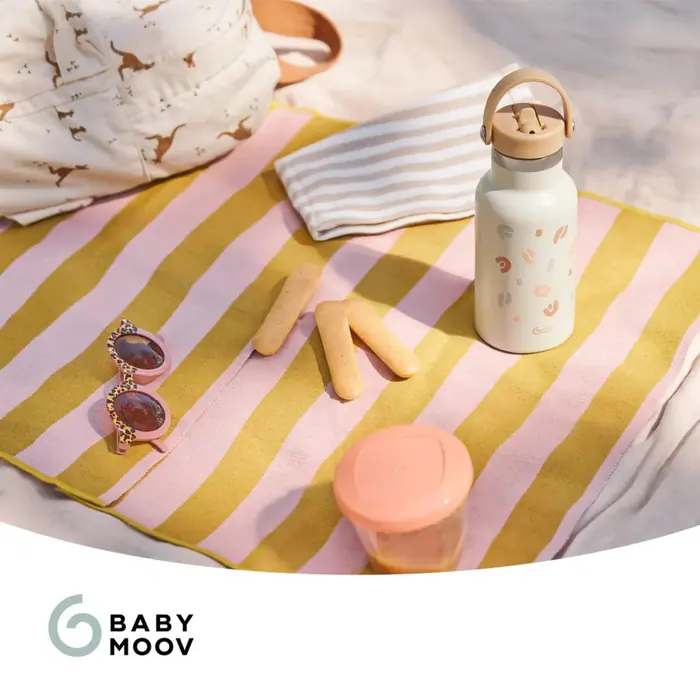 Ручка для переноски, Babymoov Little Explorer - детский термос с трубочкой из нержавеющей стали, 350 мл • Ivory