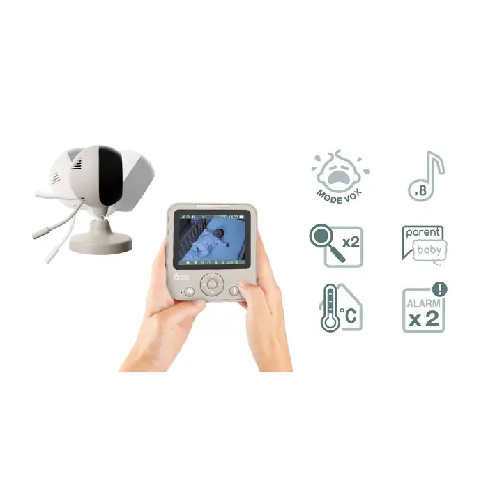Функції відеоняні Babymoov Yoo Start: VOX, термометр, колискові, сигналізація