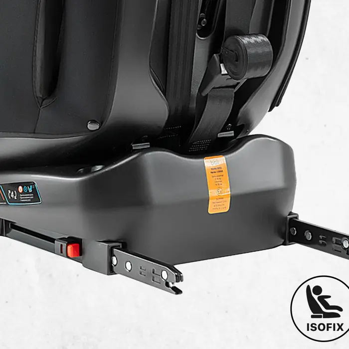 ISOFIX с 4 положениями, Bair i-Drive 360 - автокресло для детей (с рождения до 12 лет / 40 - 150 см), поворотное (360°), крепление ISOFIX • CB-04 Choco-Black