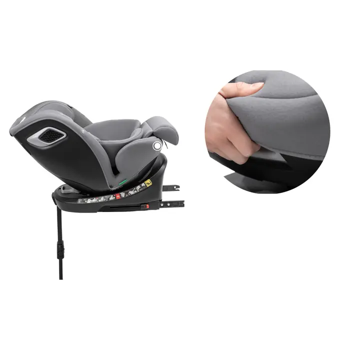 Регулировка наклона спинки, Bair Oreo Pro 360 i-Size - детское автокресло с функцией поворота 360, крепление ISOFIX и опорная нога • Total Black (OP-01)