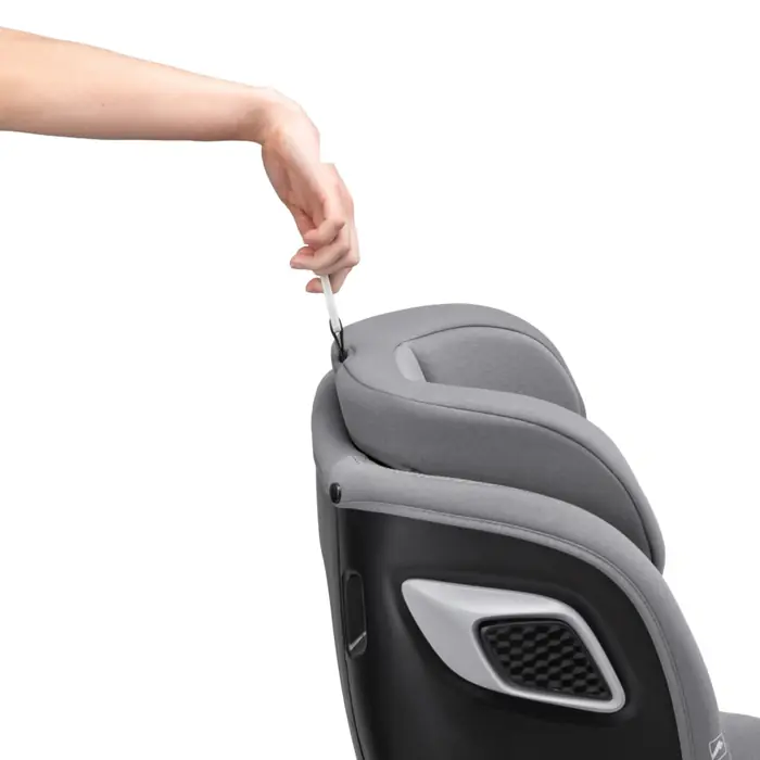 Регулируемый подголовник, Bair Oreo Pro 360 i-Size - детское автокресло с функцией поворота 360, крепление ISOFIX и опорная нога • Total Black (OP-01)