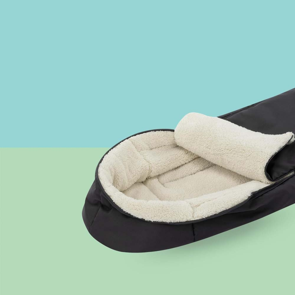 Спальний мішок Bebe Confort Footmuff Mineral Graphite з м'яким хутряним коміром