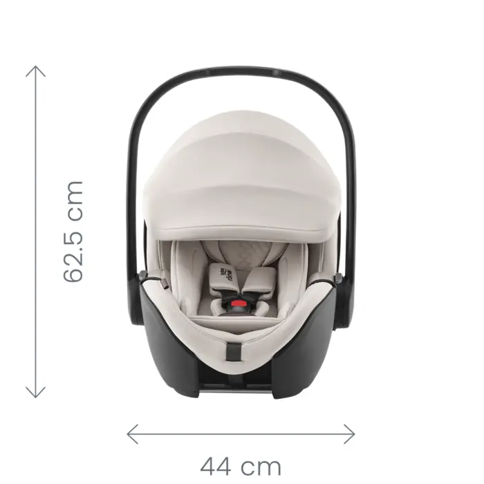 Розміри Britax Romer Baby-Safe Pro, вигляд спереду