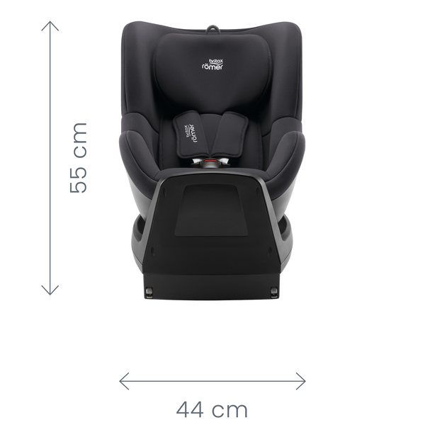 Размеры автокресла Britax Romer Dualfix M Plus: вид спереди