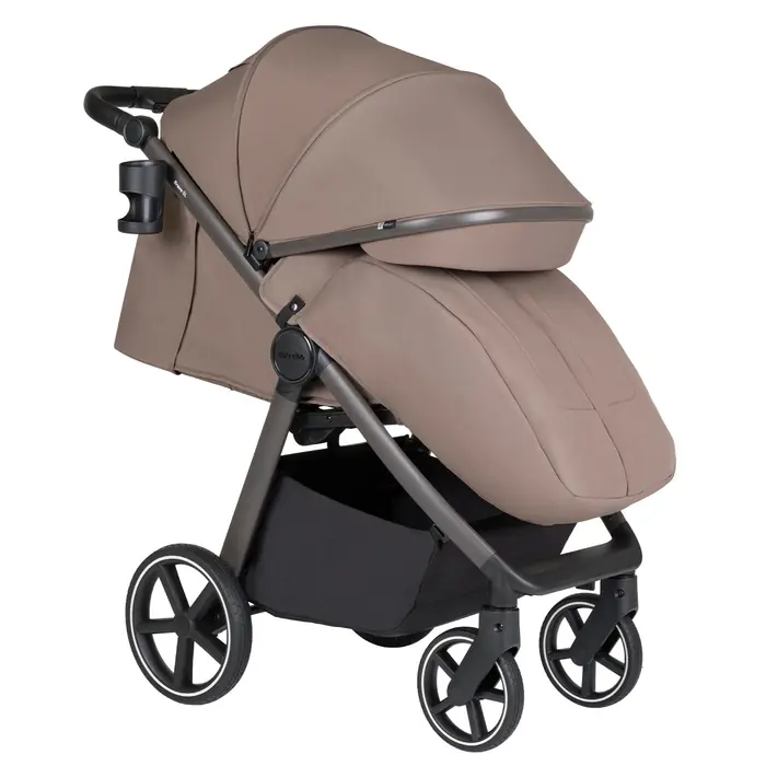 Защита от непогоды, Carrello Bravo SL Deluxe CRL-5520 - прогулочная коляска с большими колесами, всесезонная, регулируемая амортизация, индивидуальная окраска рамы • Desert Beige