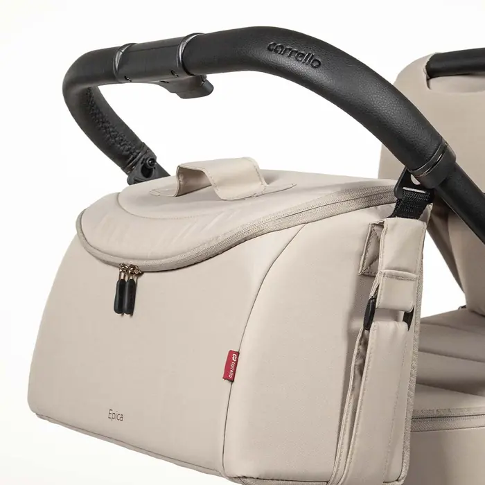 Сумка для родителей, Carrello Epica 2026 CRL-8510 - детская коляска 2 в 1, универсальная коляска, реверсивный прогулочный блок, большие резиновые колеса, сумка для пеленания • Space Grey