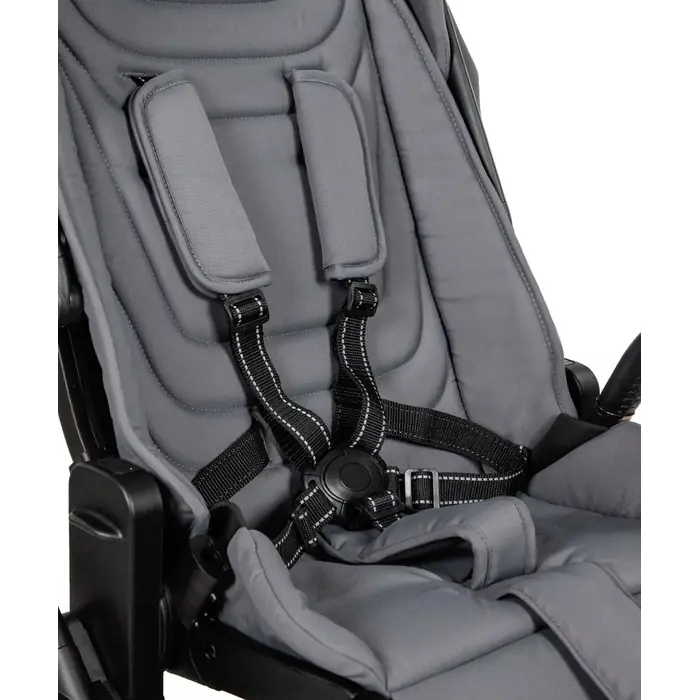 5-точечные ремни безопасности, Carrello Epica 2026 CRL-8510 - детская коляска 2 в 1, универсальная коляска, реверсивный прогулочный блок, большие резиновые колеса, сумка для пеленания • Space Grey