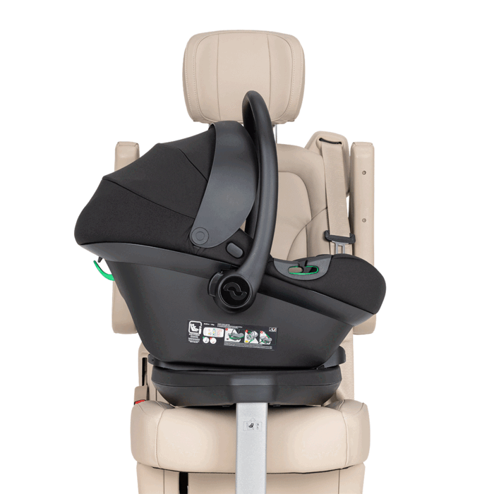 Поворотная база ISOFIX, Carrello Nova CRL-16101/3 - автокресло для новорожденного i-Size с поворотной базой ISOFIX, автолюлька (0 - 15 месяцев / 40 - 87 см) • Black Line