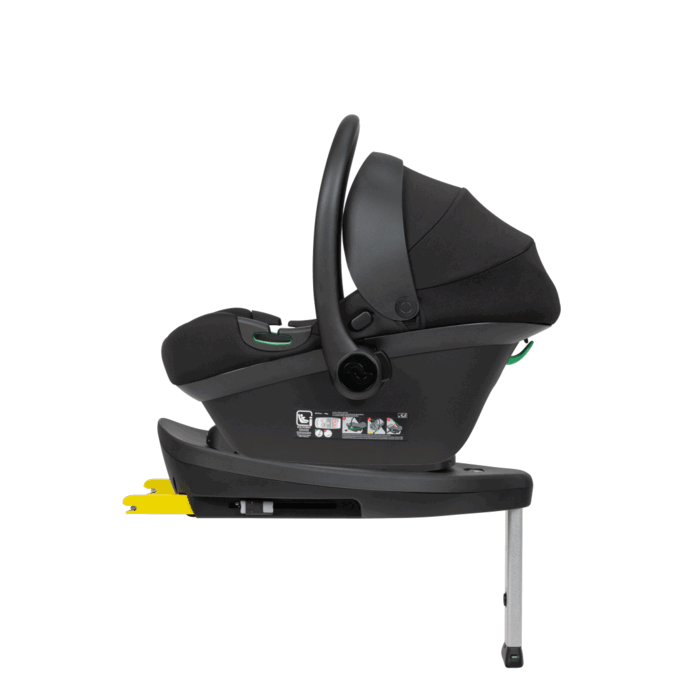 Установка на базу ISOFIX, Carrello Nova CRL-16101/3 - автокресло для новорожденного i-Size с поворотной базой ISOFIX, автолюлька (0 - 15 месяцев / 40 - 87 см) • Black Line