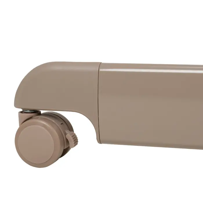 Колеса со стопорами, Carrello Picto CRL-16506 - приставная кроватка-манеж 3 в 1, 6 уровней высоты, боковой лаз на молнии • Aori Beige