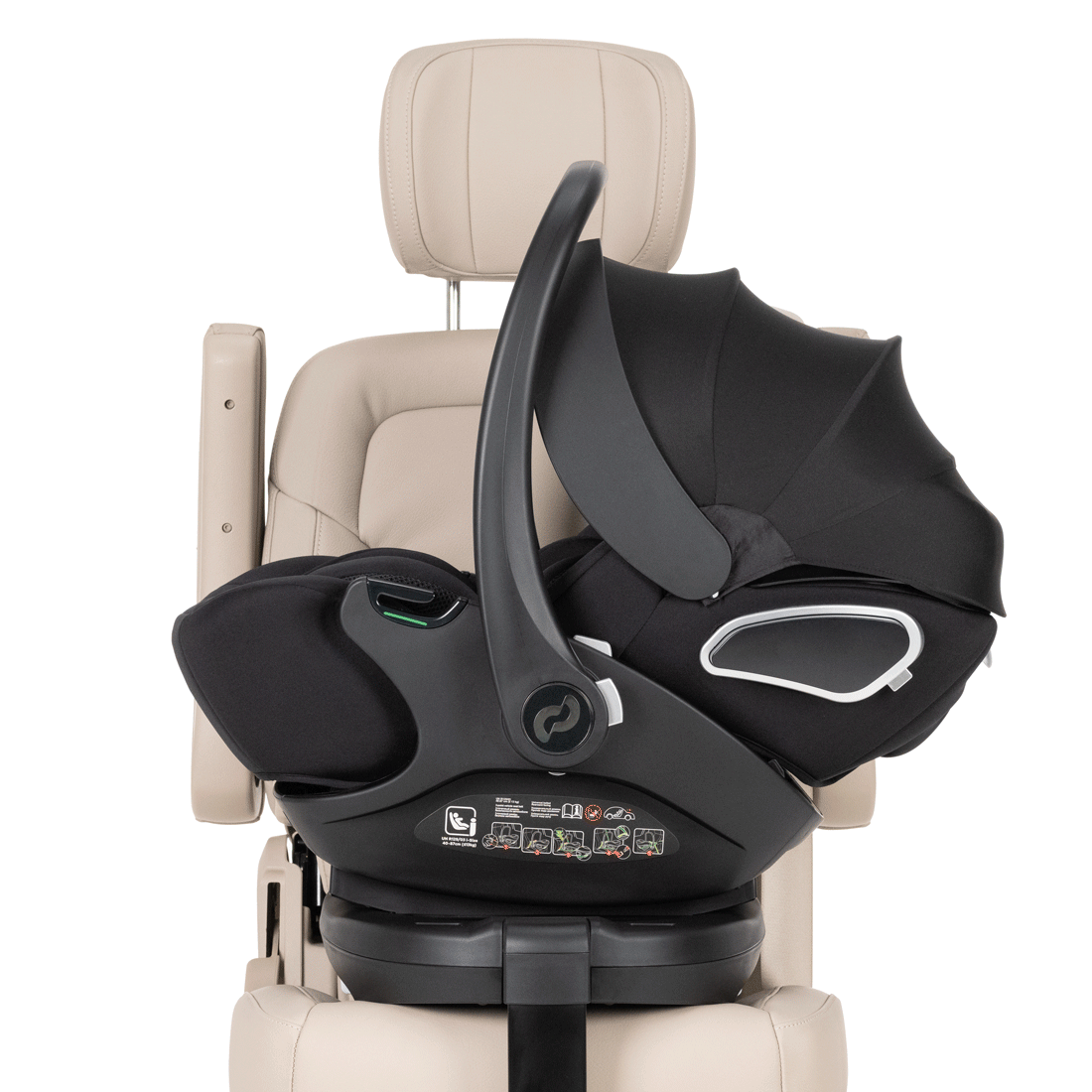 Carrello Vega CRL-14101/3AY - раскладное автокресло для младенца с поворотной базой ISOFIX, автолюлька (0 - 15 месяцев / 40 - 87 см) • Absolute Black