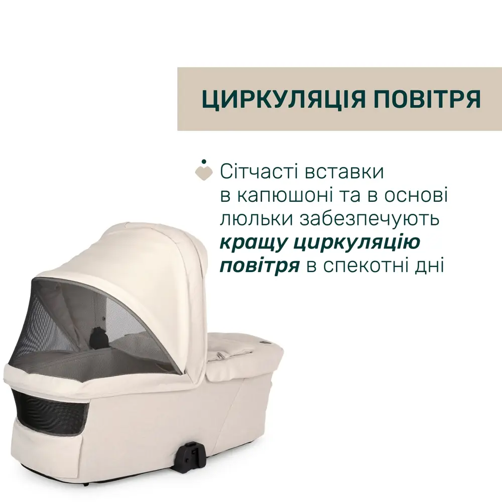 Люлька Chicco Bellagio 2 з сітчастими вставками для вентиляції