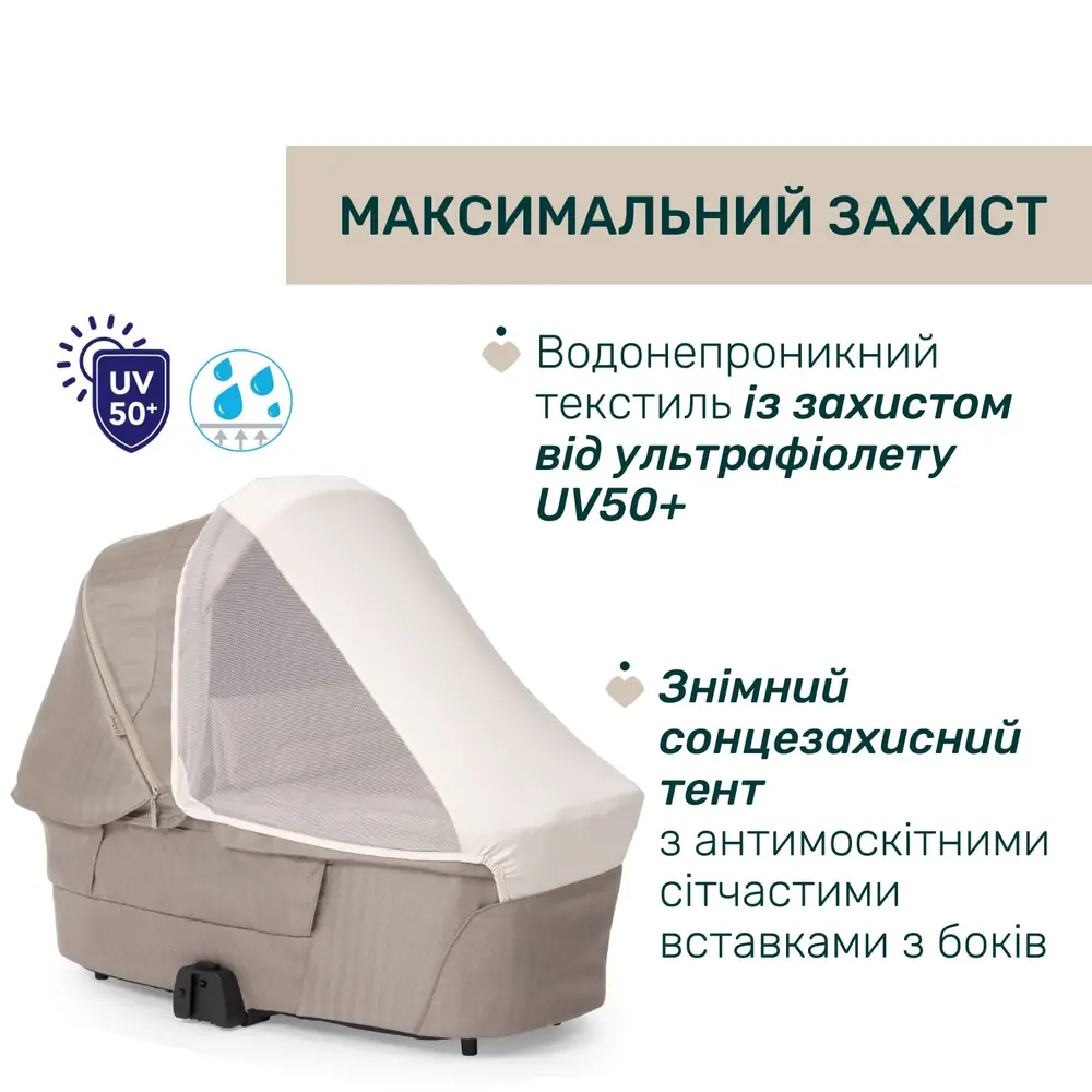 Люлька Chicco Bellagio Primo з капюшоном UV 50+ і знімним сонцезахисним тентом