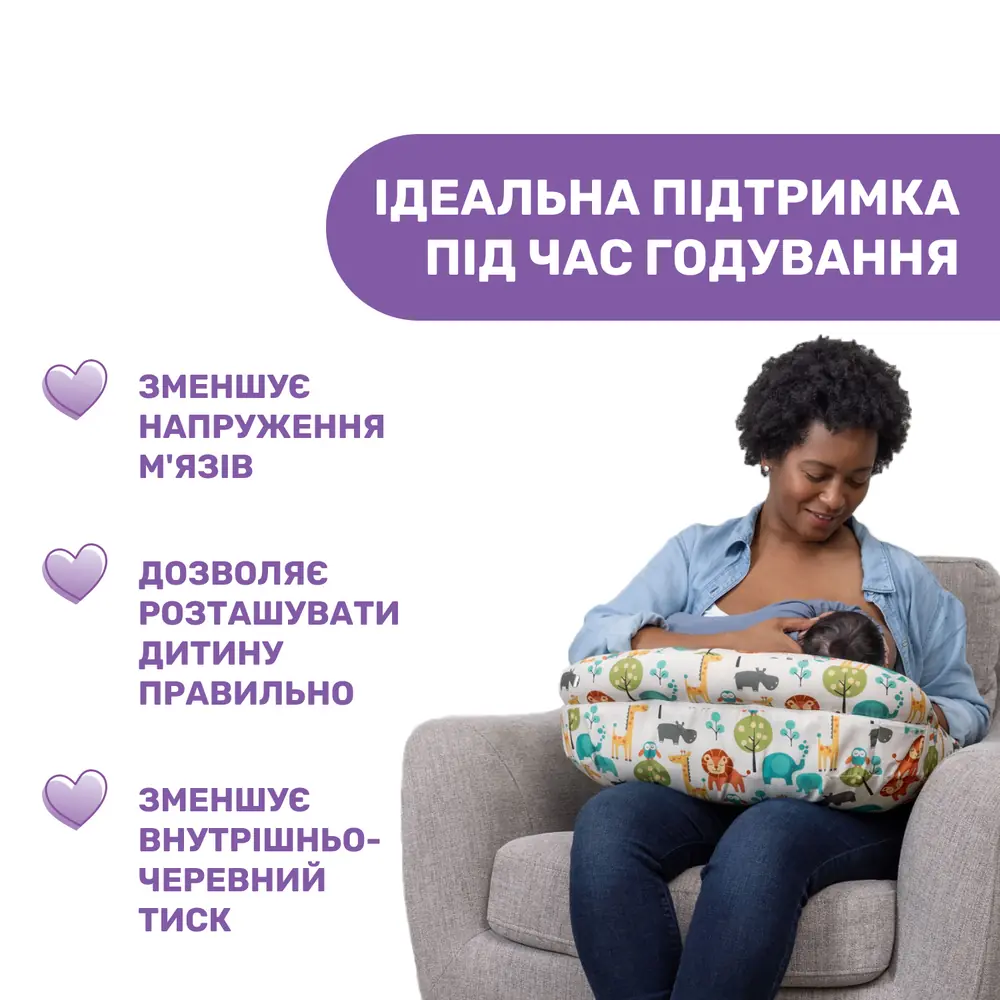 Мама кормит малыша на подушке Chicco Boppy Deluxe