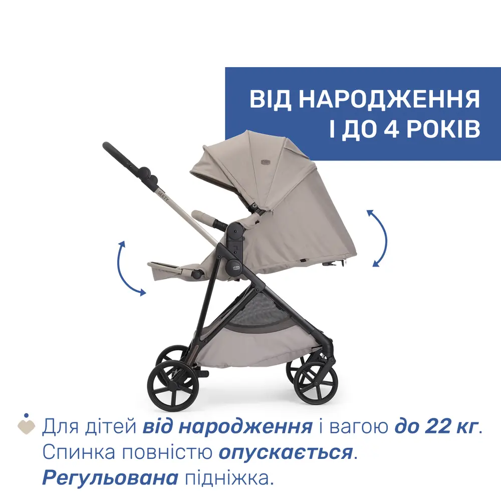 Коляска Chicco Seety для дітей від народження до 22 кг