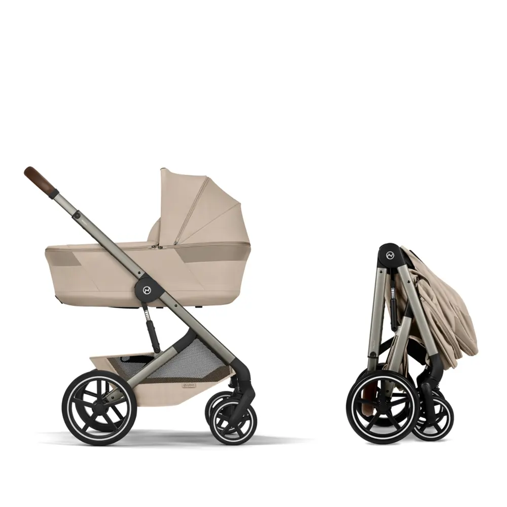 Детская коляска 2в1 Cybex Balios S Lux 2026 со складной люлькой - Складывается вместе с люлькой