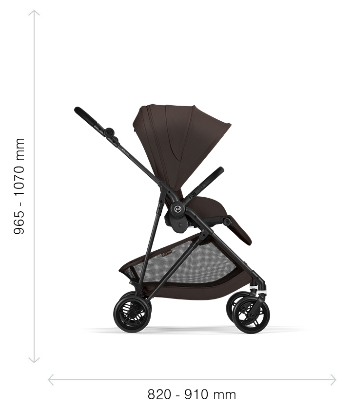 размеры коляски Cybex Melio Carbon