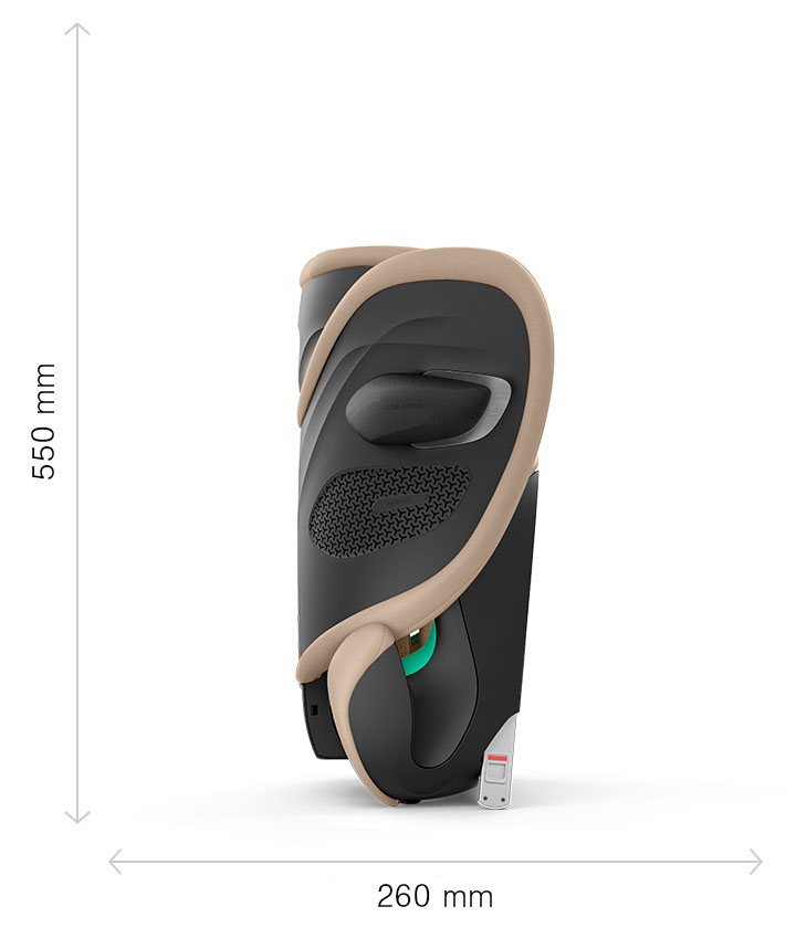 Розміри автокрісла Cybex Solution G2 у складеному вигляді