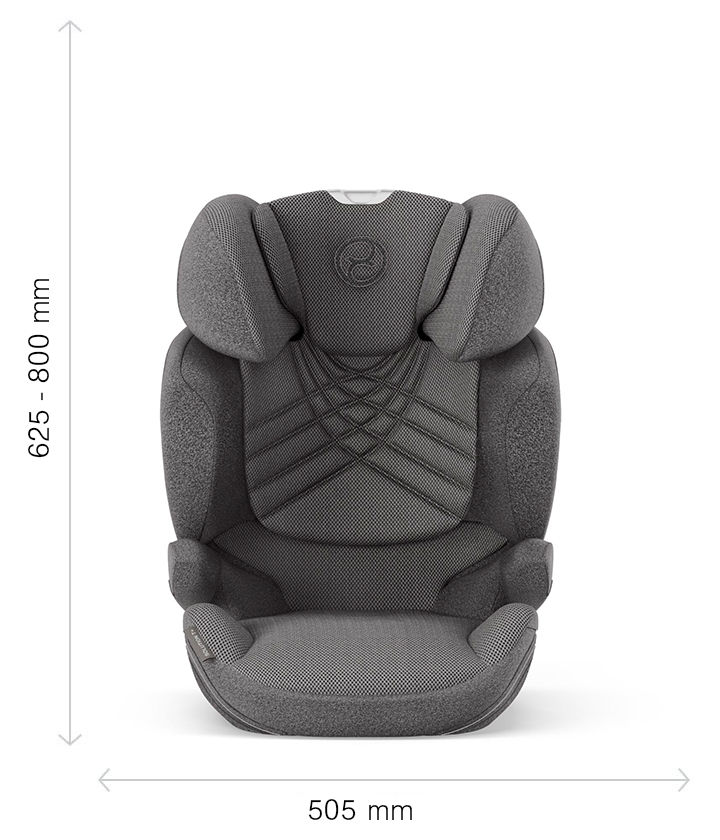 Размеры автокресла Cybex Solution T i-Fix: вид спереди