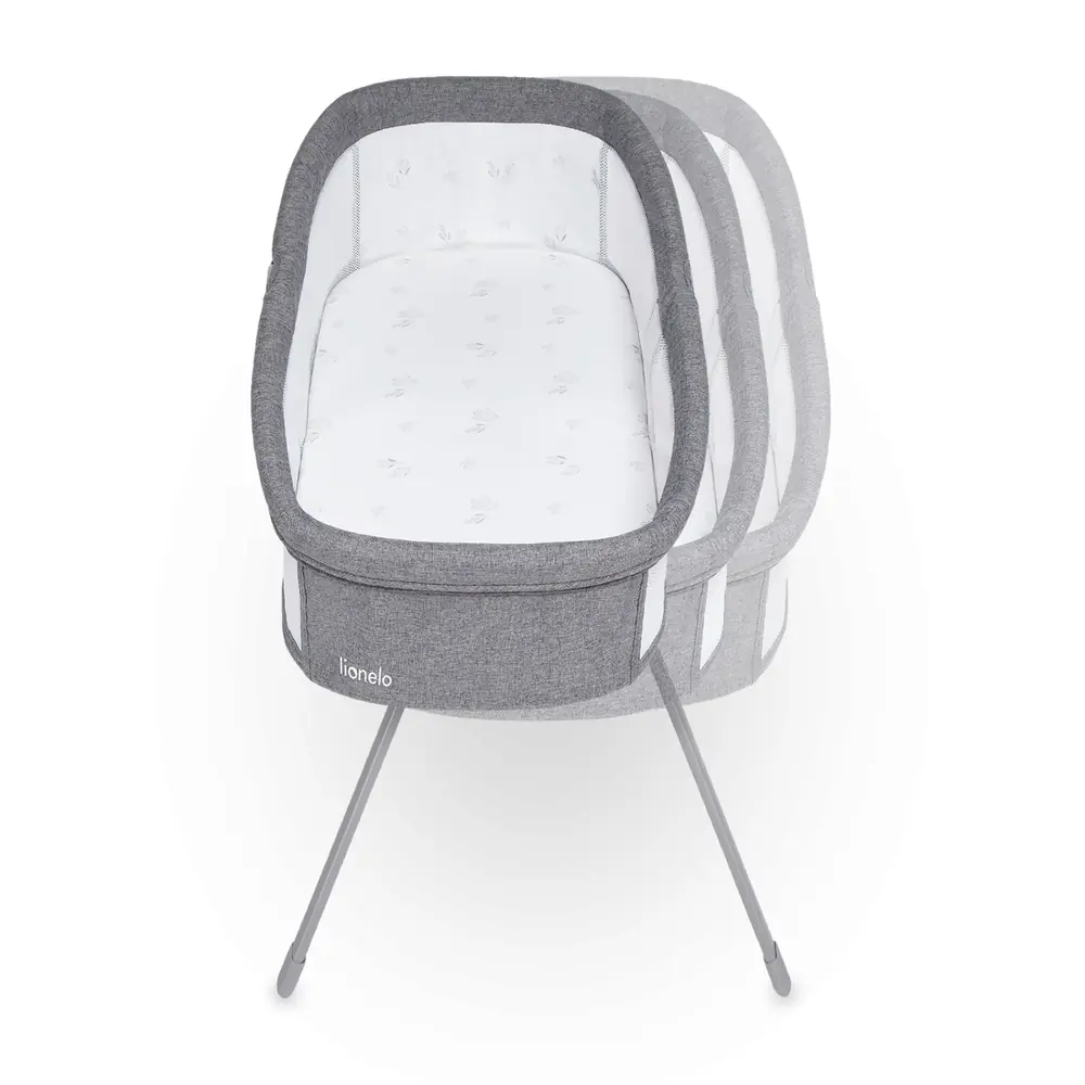 кроватка-колыбель Lionelo Malin Grey Concrete, качание