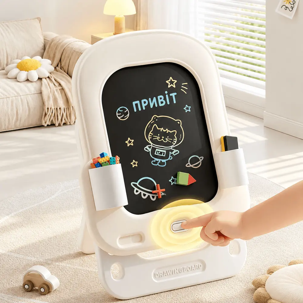 Стирання одним натисканням, Kivibaby Дошка для малювання 2 в 1