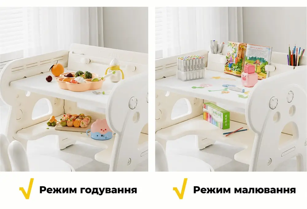 Режим годування й режим малювання, Kivibaby Дитячий навчальний столик
