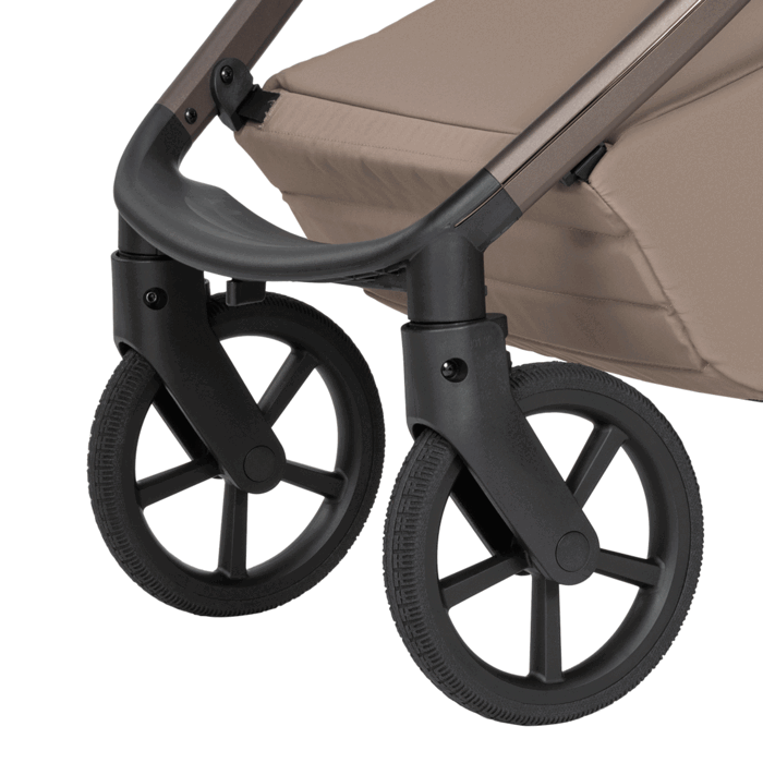Великі колеса та шини з чіпким протектором, Carrello Vector F CRL-6700 - дитяча коляска 2в1, люлька складається разом із рамою • Ample Grey