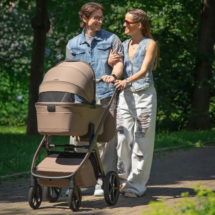 Люлька для немовляти, Carrello Vector F CRL-6700 - дитяча коляска 2в1, люлька складається разом із рамою • Ample Grey