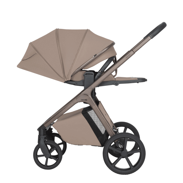 Реверсивний прогулянковий блок, Carrello Vector F CRL-6700 - дитяча коляска 2в1, люлька складається разом із рамою • Ample Grey