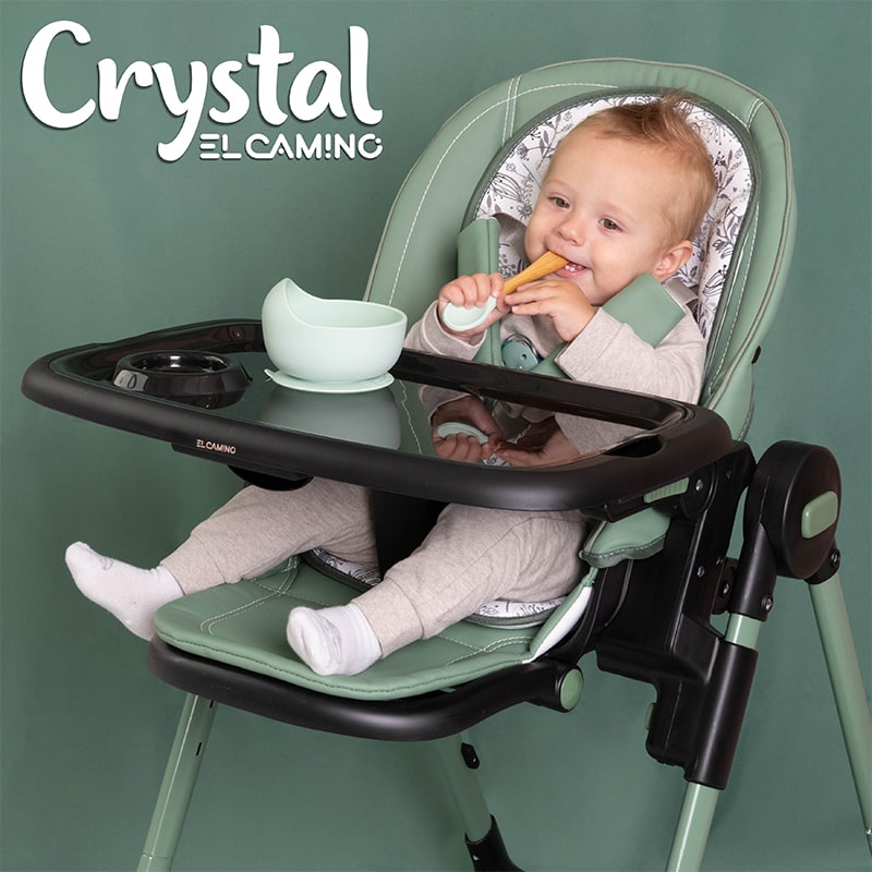 El Camino Crystal ME 1037-B стільчик для годування на колесах для дітей від 6 місяців до 3 років