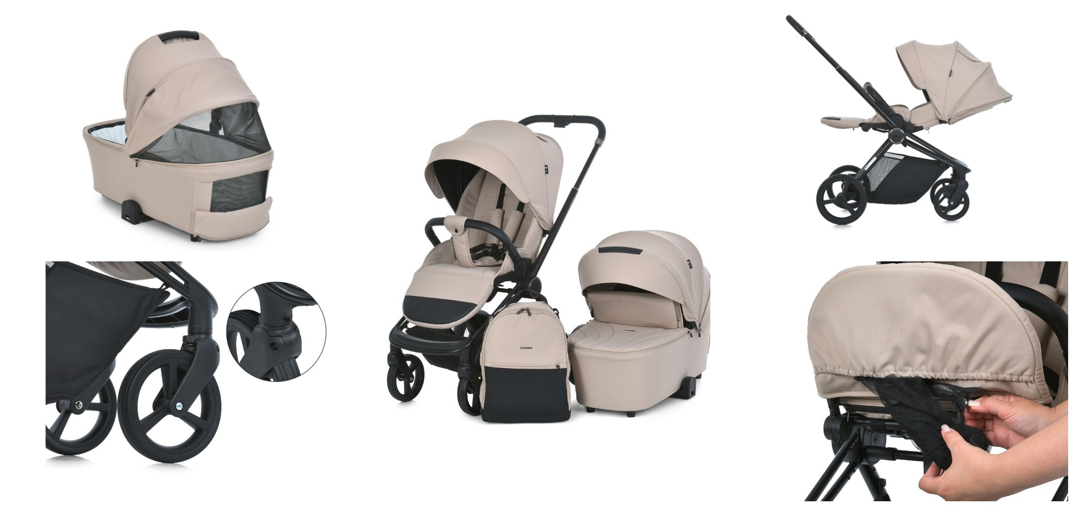 легкий дитячий візок 2в1, універсальна коляска, El Camino Persona ME 1091-1