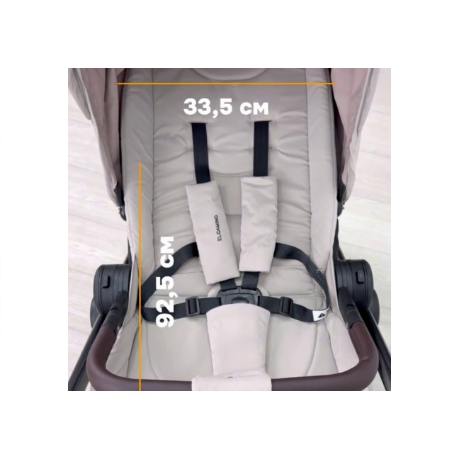 всесезонная детская коляска 2в1 El Camino Riviera с регулирование высоты люльки и прогулки